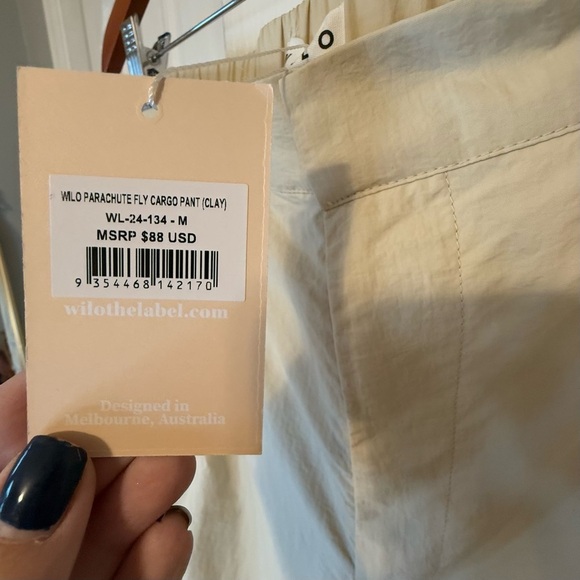 Women’s Anthropologie Wilo the Label Clay Cargo Pants Size MediumTan New - Picture 5 of 7